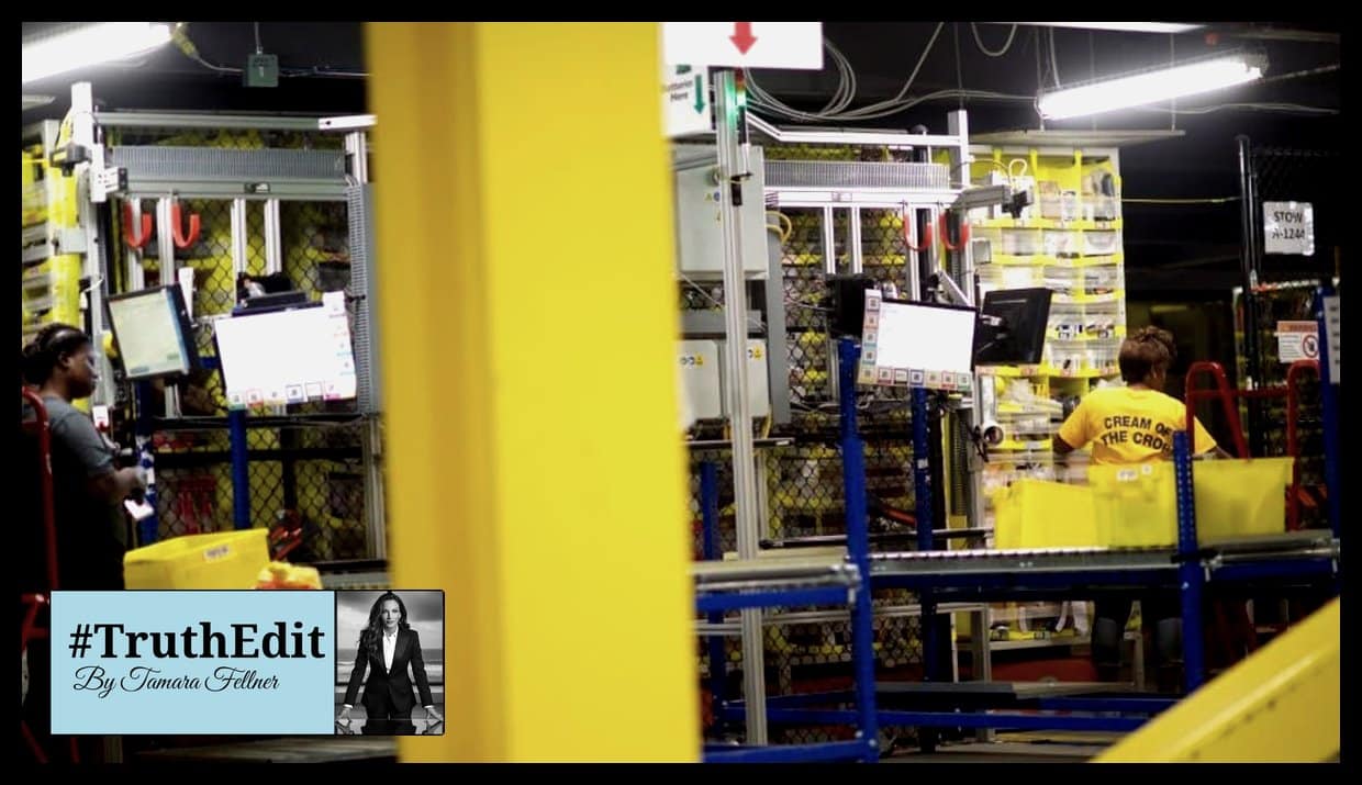 Amazon robot failure in warehouse showing failed Blue Jay automation technology