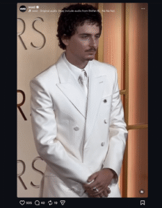 Timothée Chalamet Oscars 2026