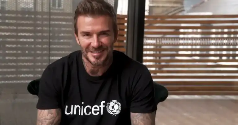 51 & shredded: David Beckham's Speedos astound Victoria.